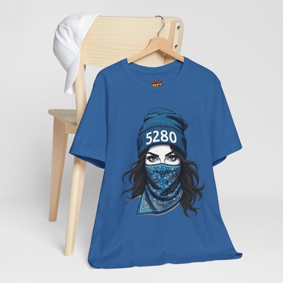 Woman 5280 Bandana T-Shirt, Southwest Vibes Tee, Colorado Gift Apparel, Western Cowgirl Top, Urban Streetwear Clothing