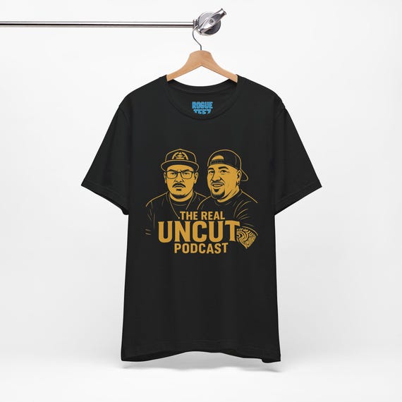 The Real Uncut Podcast Unisex T-shirt, Graphic Tee, Podcast Lover Gift, Vintage Style Shirt, Retro Apparel