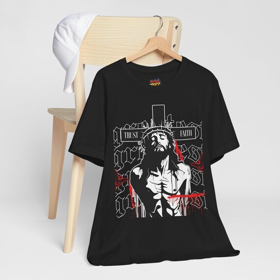 Trust Faith Unisex Tee, Positive Vibes T-Shirt, Inspirational Graphic Shirt, Motivational Top, Religious Tee, Spiritual Gift