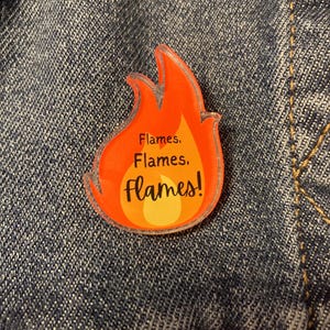 Clue Movie Mrs. White “Flames” Pin