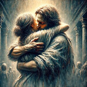 Romantic Embrace Fine Art Print – Available in Multiple Sizes