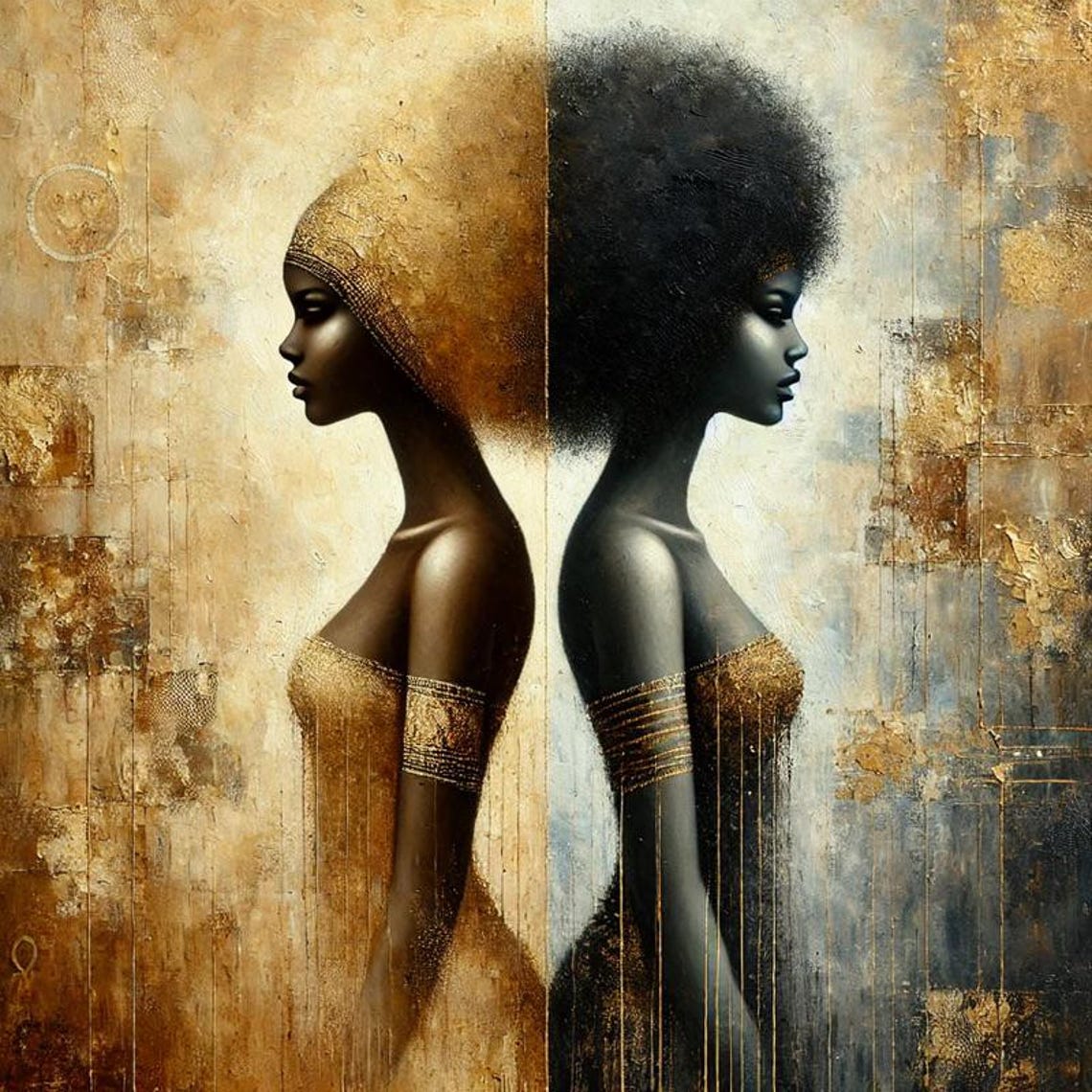 Dual Portrait Abstract Art Digital Print Etsy dual-portrait-abstract-art-digital-print-etsy
