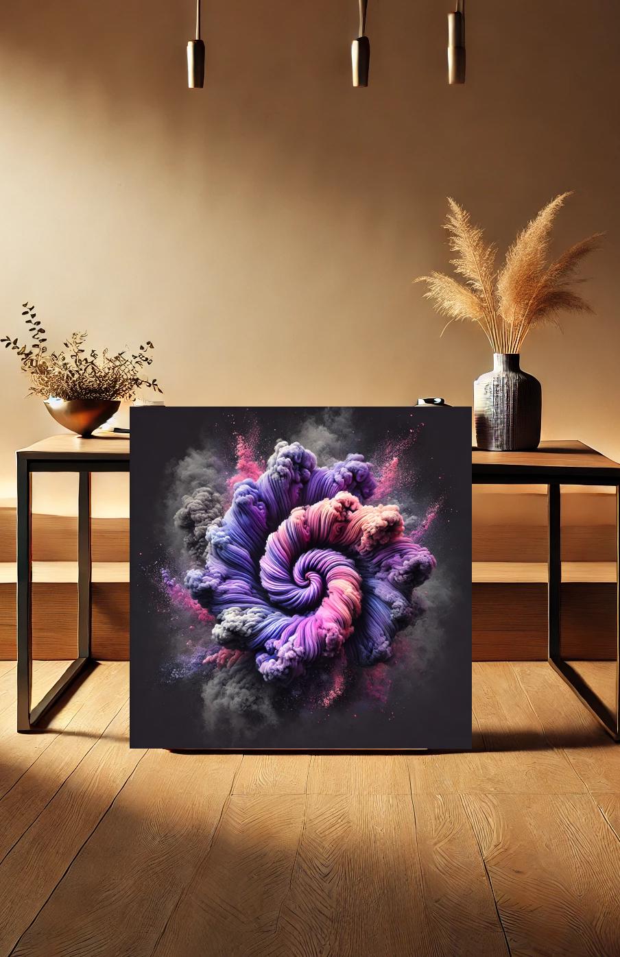 Colorful Swirling Smoke Art Print - Abstract Wall Decor - Etsy