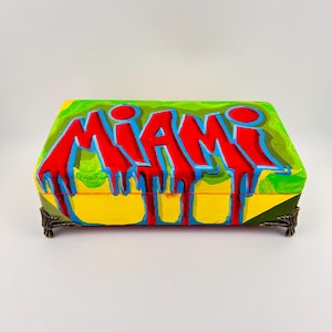 Wooden Chest hand-painted