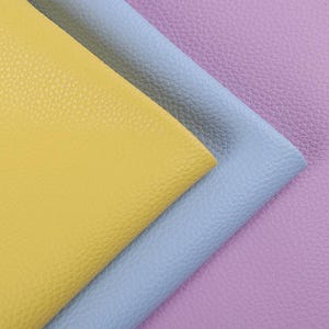 DIY Tasche, Geldbörse, Nähprojekte - 1 mm PVC Kunstleder Stoff, Strukturiertes Vegan Leder, Pastell-Finish / 137 Breite