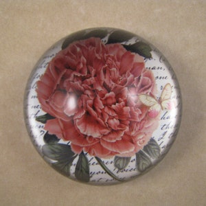 Pink Peony Dome, Peony Paperweight, Dome Paperweight, Medium Dome, Peony Lover