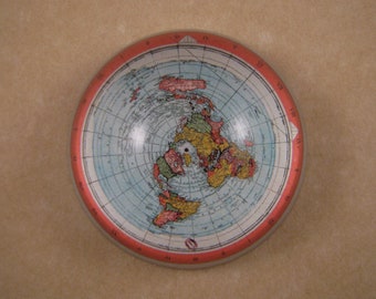World Map Medium Glass Dome Paperweight