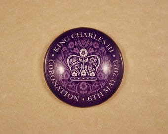 King Charles III, Coronation Paperweight, Coronation Emblem, 2023 Coronation, Cabochon Paperweight, Royal Commemorative, Coronation Decor