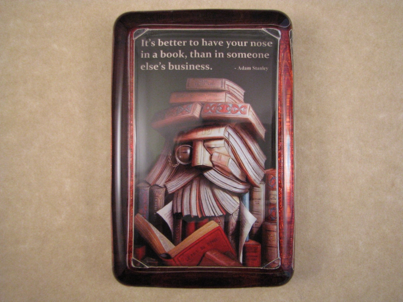 Book Man Paperweight Quote Paperweight Reading Quote Book Etsy