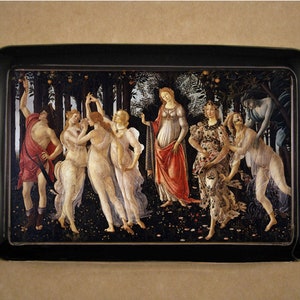 Primavera Paperweight, Sandro Botticelli, Renaissance Art, Spring Paperweight, Large Rectangle, Glass Paperweight, Fine Art Paperweight