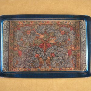 William Morris, Acanthus Vine, Morris Paperweight, Morris Reproduction, Tapestry Art, Large Rectangle, Glass Paperweight, Arts and Crafts