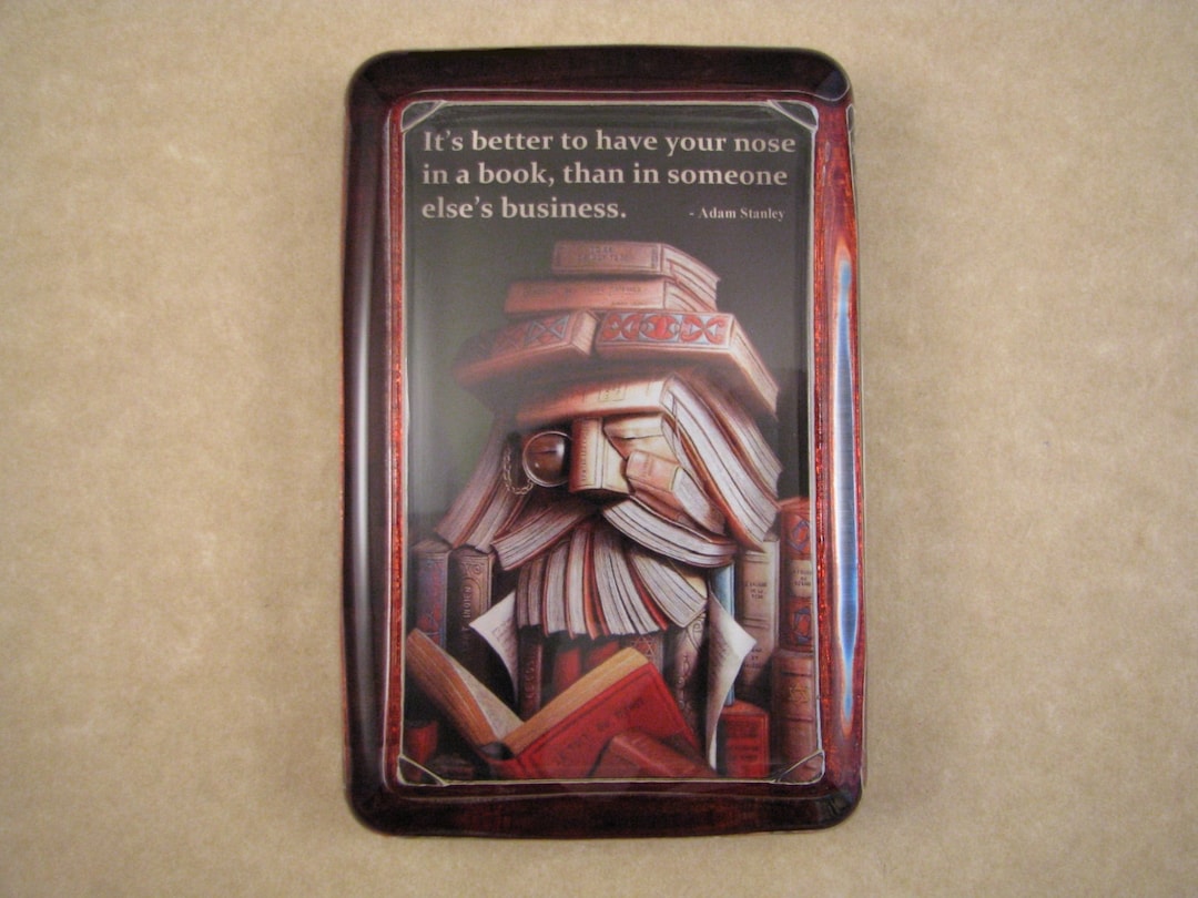 Book Man Paperweight Quote Paperweight Reading Quote Book Etsy
