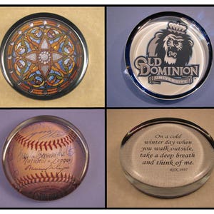 Personalized Gift, Custom Paperweight, School Paperweight, Quote Paperweight, Photo Paperweight, Large Round Glass, Glass Paperweight
