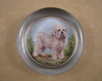 Bichon Frise, Dog Paperweight, Bichon Paperweight, Bichon Frise Gift, Dog Portrait, Round Paperweight, Glass Paperweight