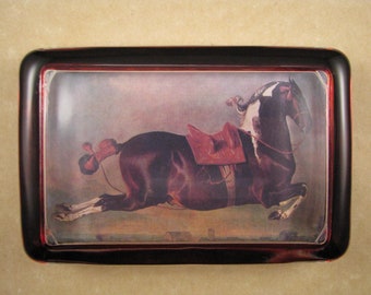Horse Painting, Capriole Painting, Horse Paperweight, Equestrian Portrait, Large Rectangle, Glass Paperweight, Horse Lover