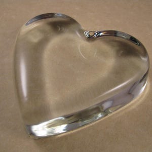 Heart Paperweight, Custom Paperweight, Glass Paperweight, Photo Paperweight, Flat Heart, Anniversary Keepsake