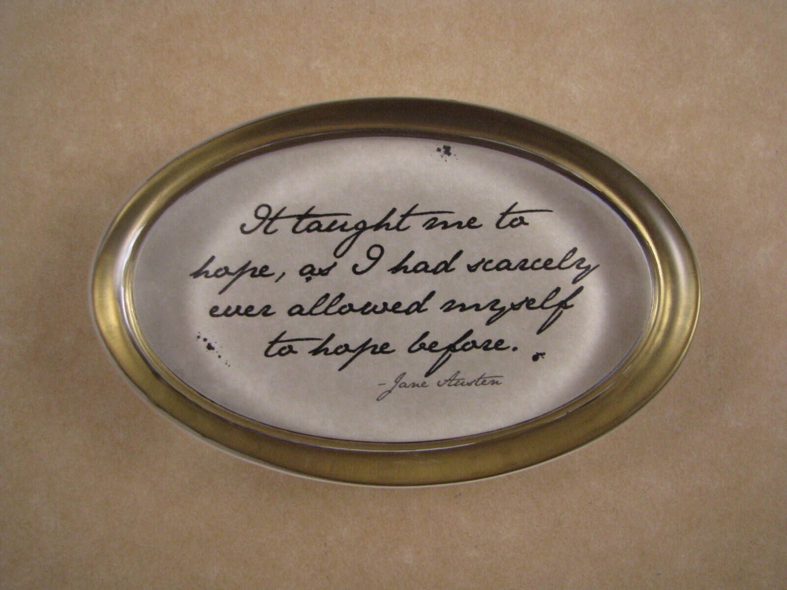 Office Literary Quote Quote Paperweight Pride and Prejudice Designed for Each Other Quote Glass