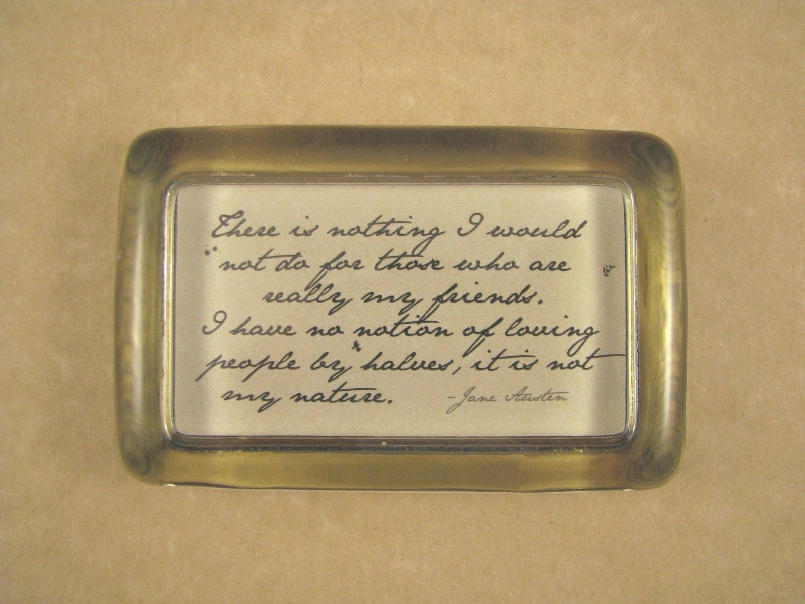 Quote Paperweight Friendship Paperweight Jane Austen Quote Etsy