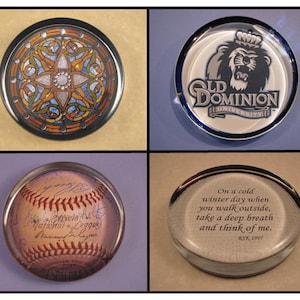 Custom Paperweight, Personalized Gift, Quote Paperweight, Photo Paperweight, Large Round Glass, Glass Paperweight, Desk Accessory