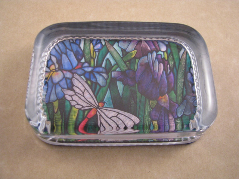 William Morris Golden Lily Glass Paperweight in Gift Box