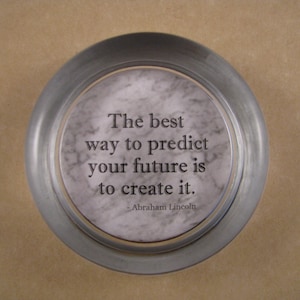 Grad Gift, Graduation Quote, Abraham Lincoln Quote, Your Future Quote, Lincoln Quote, Quote Paperweight, Glass Paperweight