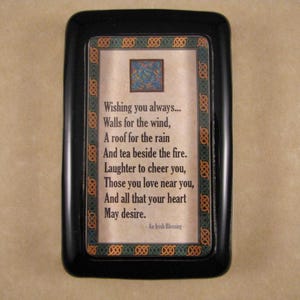 Irish Blessing Quote, Celtic Paperweight, Housewarming Gift, Quote Paperweight, Rectangle Paperweight, Glass Paperweight, Celtic Decor