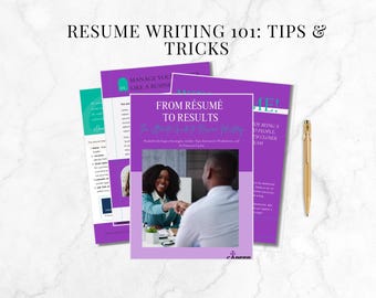 Resume Writing Tips e-Book | Modern Digital Guide | Professional, New Grad, Mid-Career | ATS-Friendly 2025