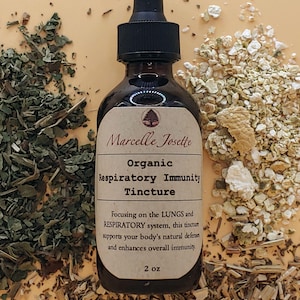 Organic Respiratory and Immunity Tincture (Overall Health with specific focus on Lung Health)