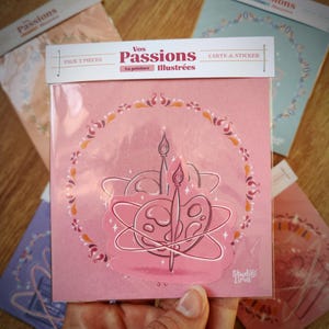 Pack sticker et carte - La Peinture - Vos passions illustrées
