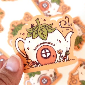 Sticker Théière Chaumière