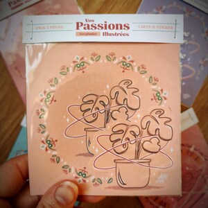 Pack Sticker et carte - Les Plantes - Vos passions illustrées
