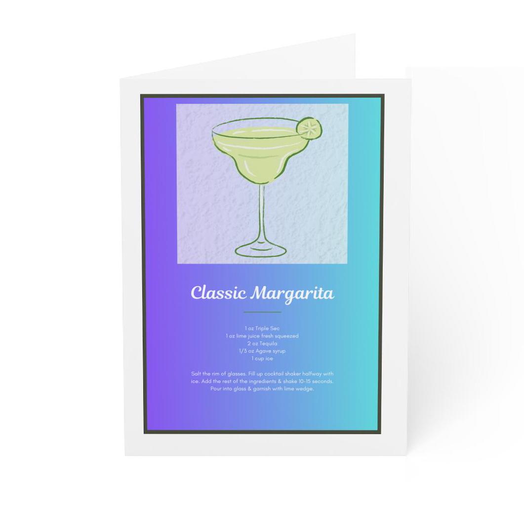 Margarita Recipe Card Template, Personalized Recipe Card, Bar Drink Recipe Card, Editable Recipe ...