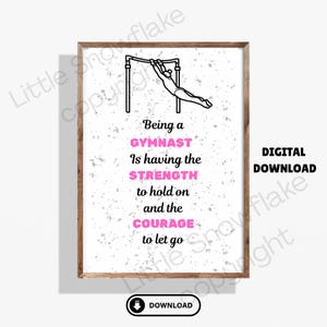 Inspirational Gymnast Room Decor | Gymnastics Wall Art | Digital Download |