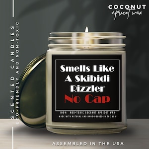 Smells like a Skibidi Rizzler Candle, teen slang gift, Gen alpha candle, teen lingo, funny teen gift, gag gift