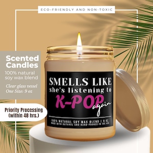 K-Pop Candle, BTS JK Candle, The Army Bts Gift, 9oz Scented Candles, K-Pop Lover Gift, K-Pop Fan Birthday Gift, Unique BTS K-Pop Merch,