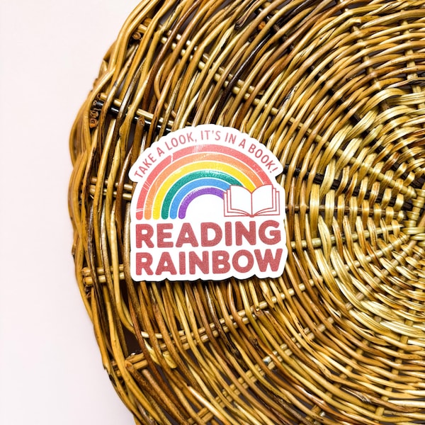 Reading Rainbow Sticker, Book Club Sticker, Kindle Stickers, Sticker Packs, Booktok, Bookish Merch, Nostalgic, Gift for Readers