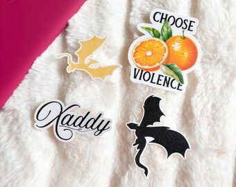 Fourth Wing Stickers, Xaddy, Xaden, Dragons, Kindle Stickers, Dragon Rider, Sticker Packs, Booktok, Bookish Merch, Gift for Readers
