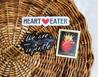 Lightlark Stickers, Kindle Stickers, Hearteater, Grim, Oro, E-Reader, Sticker Packs, Booktok, Bookish Merch, Gift for Readers