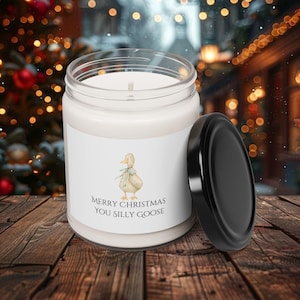 Merry Christmas You Silly Goose Candle, Holiday Decor, Christmas Gift, Funny Candle, 9oz, Scented Soy Candle