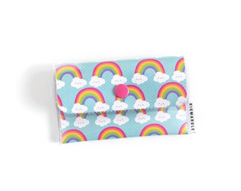 Rainbow Smiles - Wipeable Vinyl Card Wallet