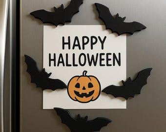 Halloween Bat Magnet Set: Spooky Kitchen Decor, Pack of 5