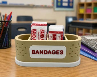 Bandage Organizer Tray | Band-aid Holder | Classroom Desk Organizer | First Aid Storage for Teachers