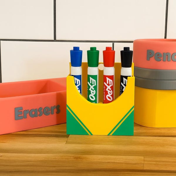 Teacher Gift bundle – Pencil, Eraser & Magnetic Marker Holder