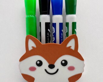 Fox Magnetic Dry Erase Marker Holder | Teacher Gift