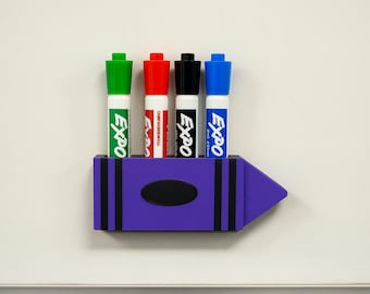 Crayon Magnetic Dry Erase Marker Holder — Classroom Decor / Teacher appreciation gift