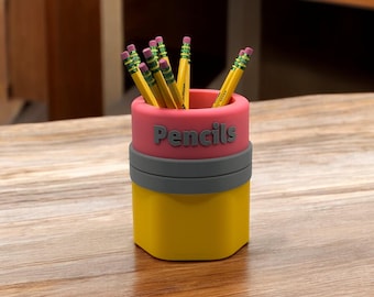 Unique Pencil-Shaped Pencil Holder - Perfect Teachers Gift - Classroom Decor - back to school