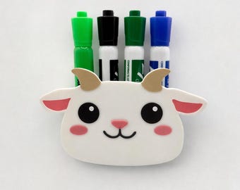 Goat Magnetic Marker Holder | Whiteboard Organizer for Classroom, Office
