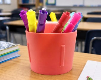 Highlighter & Expo Marker Holder | Classroom Organizer for 12-15 Markers | Teacher Desk Accessory | Desk Storage