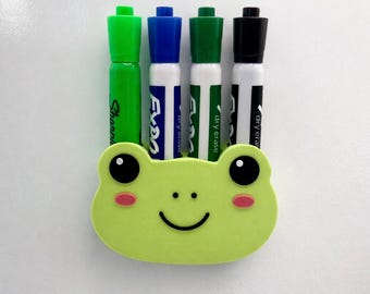 Frog Magnetic Dry Erase Marker Holder | Teacher Desk Organizer