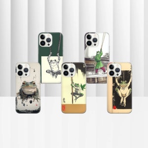 Hoji Matsumoto Phone case Frog Cover for iPhone 16 Pro, 15, 14, 13, 12, 11, Google Pixel 9, 8, 7A, 6A, Samsung Galaxy S24 Ultra, S23fe, A05.